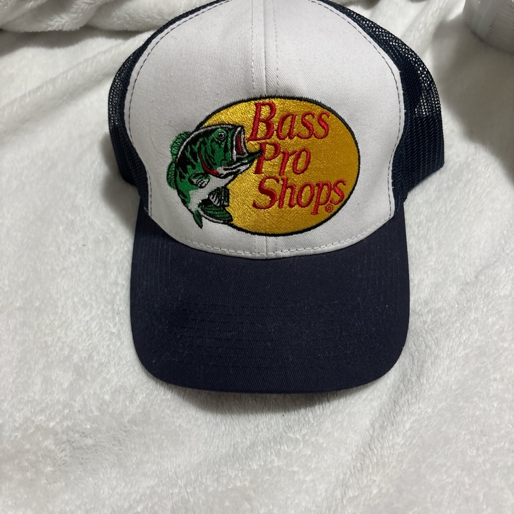 Bass Pro Shops Black and White Fishing Cap